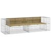 vidaXL Puutarhapenkki kivikori tyyli 244x71x65,5 cm kyll&auml;stetty m&auml;nty