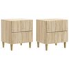 vidaXL Y&ouml;p&ouml;yt&auml;kaappi 2 pcs Sonoma-tammi 43 x 34,5 x 48 cm Tekninen puu