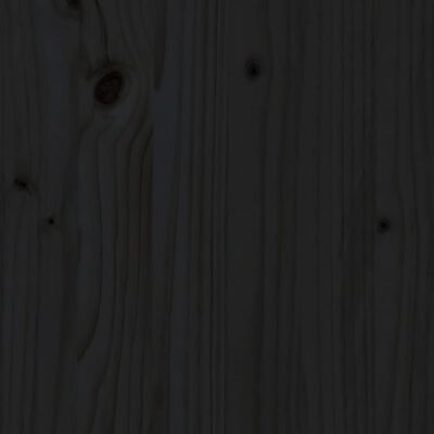 vidaXL Kukkalaatikko hyllyllä musta 54x54x81 cm täysi mänty