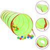 vidaXL Lasten leikkitunneli 250 pallolla vihreä 175 cm polyesteri