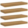 vidaXL Sein&auml;hylly 4 kpl Beige 60 x 23,5 x 3,8 cm Tekninen puu