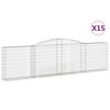 vidaXL Kaarevat kivikorit 15 kpl 400x30x100/120 cm galvanoitu rauta
