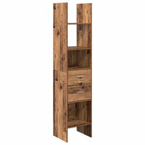 vidaXL Kirjahylly 2 tasoa 40 x 35 x 180 cm Tekninen puu Vanha puu