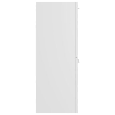 vidaXL Kylpyhuonekaappi korkeakiilto valkoinen 30x30x80 cm lastulevy