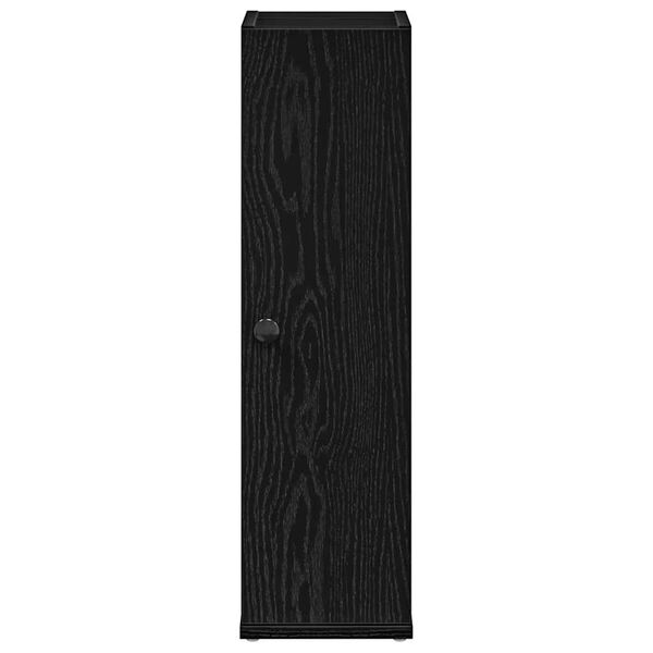 vidaXL Kylpyhuonekaappi rullatelineell&auml; musta 20,5x22x72 cm