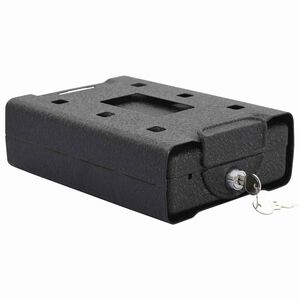 vidaXL Autoturvalaatikko lukkoon Musta 22 x 16 x 7 cm Ter&auml;s