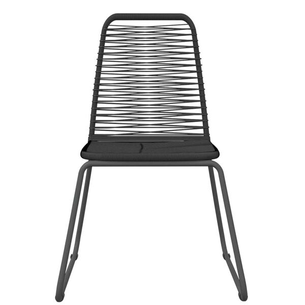 vidaXL 7-osainen Puutarharuokailuryhm&auml; musta