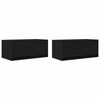 vidaXL TV-tasot 2 kpl musta tammi 60x31x25,5 cm tekninen puu