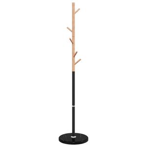 vidaXL Naulakko musta 172 cm jauhemaalattu rauta