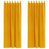 vidaXL Pimennysverhot 2 kpl Sinappikeltainen 140 x 225 cm Sametti