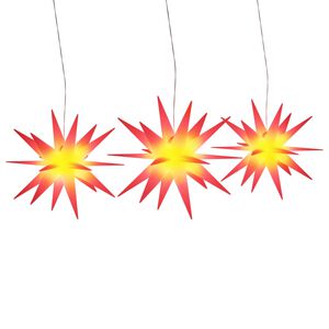 vidaXL Jouluvalot LED-valoilla 3 kpl taitettava punainen