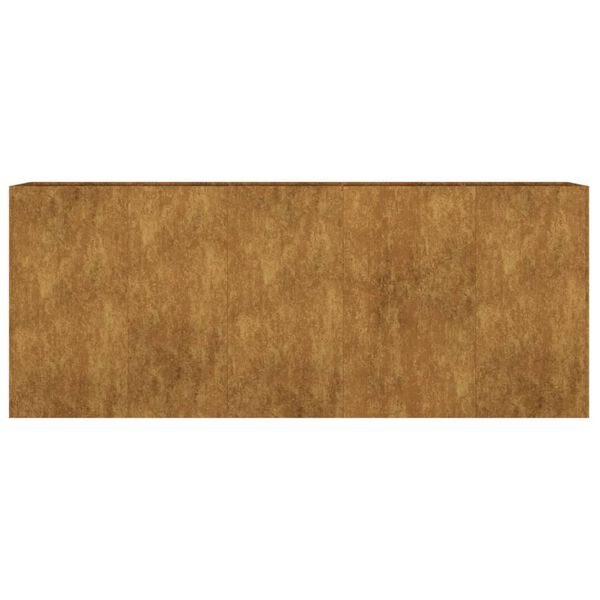 vidaXL Korotettu kukkalaatikko 200x40x80 cm Corten teräs