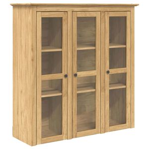 vidaXL Kaappi Lasiovilla BODO Hunajaruskea 115,5 x 38,5 x 117,7 cm