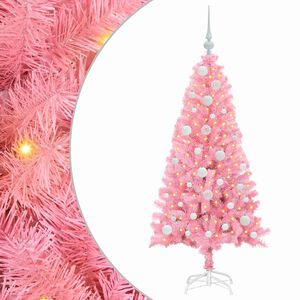 vidaXL Joulukuusi Pinkki 120 cm Polyvinyylikloridi