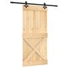 vidaXL Liukuovi 95 x 210 cm Massiivinen m&auml;nty (k&auml;sittelem&auml;t&ouml;n)
