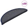vidaXL Porrasmatot 30 kpl 56x17x3 cm tummanharmaa ja sininen puolipy&ouml;re&auml;