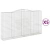 vidaXL Kaarevat kivikorit 5 kpl 400x50x220/240 cm galvanoitu rauta