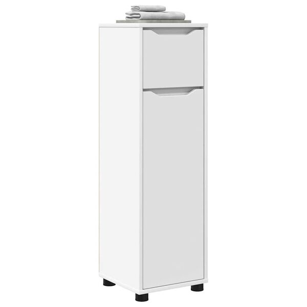 vidaXL Kylpyhuonekaappi Valkoinen 30,5 x 30 x 101 cm Tekninen puu