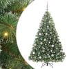 vidaXL Tekojoulukuusi 300 LED-valoilla Vihre&auml; 180 cm PE ja PVC