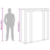 vidaXL Vaatekaappi lokeroilla ja tangoilla kangas 45x150x176 cm ruskea
