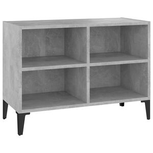 vidaXL TV-taso metallijaloilla betoninharmaa 69,5x30x50 cm