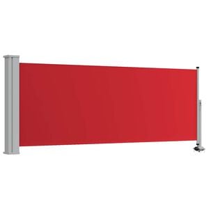 vidaXL Sis&auml;&auml;nvedett&auml;v&auml; terassin sivumarkiisi 100x300 cm punainen