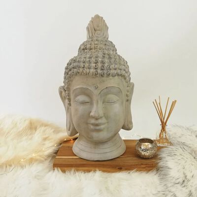 ProGarden Buddhan pää koristepatsas 23x22x45 cm