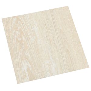 vidaXL Lattialankut Valkoinen ja beige 5,11 m&sup2; 55 kpl