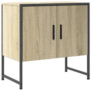 vidaXL Kylpyhuoneen pesuallaskaappi Sonoma 60x33x60 cm tekninen puu