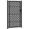 vidaXL Puutarhanportti musta 100x175 cm ter&auml;s ristikuvio