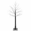 vidaXL Lumipeitteinen LED-joulukuusi Ruskea 22 x 22 x 120 cm Muovi