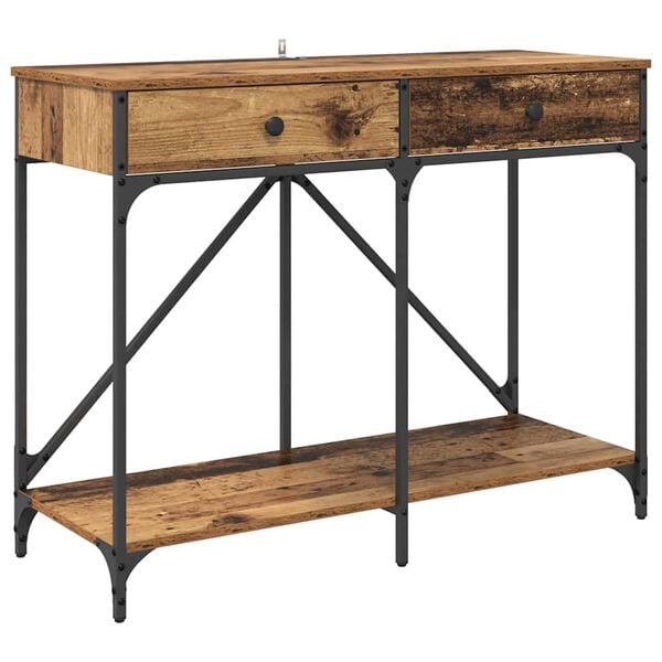 vidaXL Konsolip&ouml;yt&auml; Vanha Puu 100 x 39 x 78,5 cm Tekninen puu