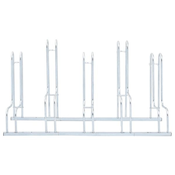 vidaXL Pyöräteline 5 pyörälle vapaasti seisova galvanoitu teräs