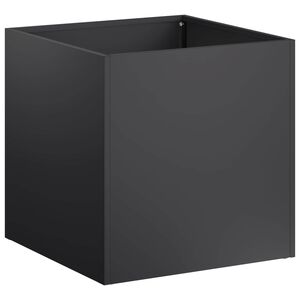 vidaXL Puutarha ruukku Musta 25 x 25 x 25 cm Kylm&auml;valssattu ter&auml;s
