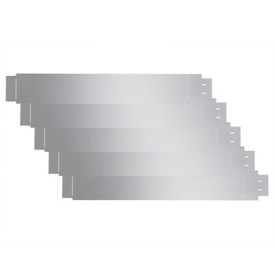 vidaXL Nurmikkoaita 5-osaa joustava galvanoitu teräs 100 x 14 cm