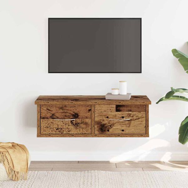 vidaXL Seinäkaappi vanha puu 60x26x18,5 cm tekninen puu