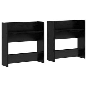 vidaXL Kenk&auml;kaappi 2 kpl 60 x 18 x 60 cm Tekninen puu Musta tammi
