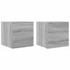 vidaXL Sein&auml;kiinnitett&auml;v&auml;t TV-kaapit 2 kpl harmaa Sonoma 30,5x30x30 cm