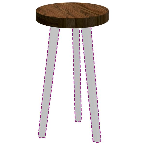 vidaXL P&ouml;yt&auml;levy Tumma ruskea &Oslash; 30 x 4 cm M&auml;ntypuu