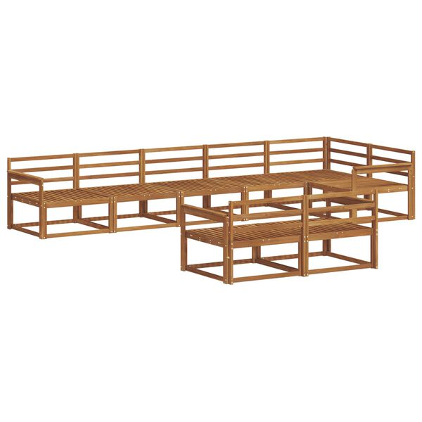 vidaXL Ulkosohvakokoelma 8 pcs Luonnollinen Tihe&auml; akasiapuu