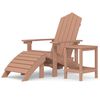 vidaXL Adirondack puutarhatuoli jalkatuella ja p&ouml;yd&auml;ll&auml; HDPE ruskea