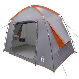 vidaXL M&ouml;kki teltta Harmaa ja oranssi 210 x 210 x 138 cm Polyesteri