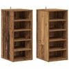 vidaXL Kenk&auml;kaapit 2 kpl vanha puu 32x35x70 cm lastulevy