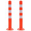 vidaXL Liikenteenohjaustolpat 2 kpl muovi 75 cm