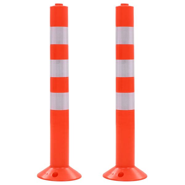 vidaXL Liikenteenohjaustolpat 2 kpl muovi 75 cm