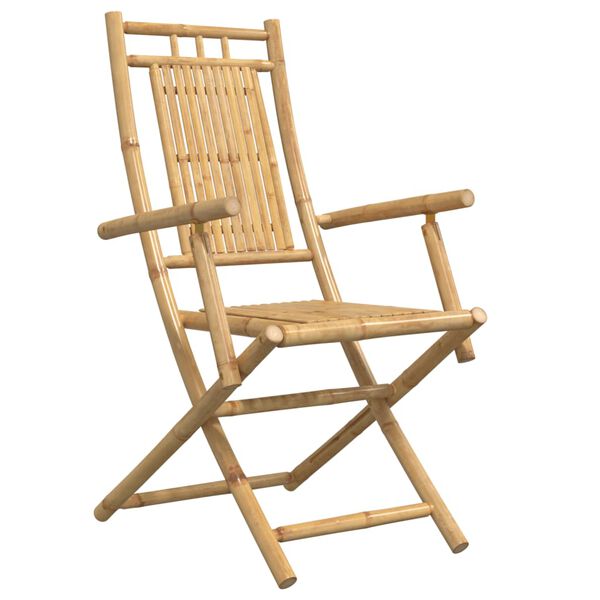 vidaXL Taitettavat puutarhatuolit 4 kpl 53x66x99 cm bambu