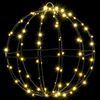 vidaXL Pallo 96 LED-valoilla Lämmin valkoinen 30 cm Metalli