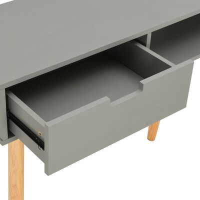 vidaXL Sivupöytä harmaa 80x30x72 cm täysi mänty