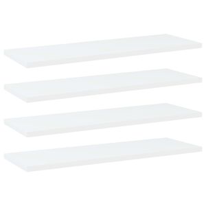 vidaXL Kirjahyllytasot 4 kpl valkoinen 60x20x1,5 cm tekninen puu