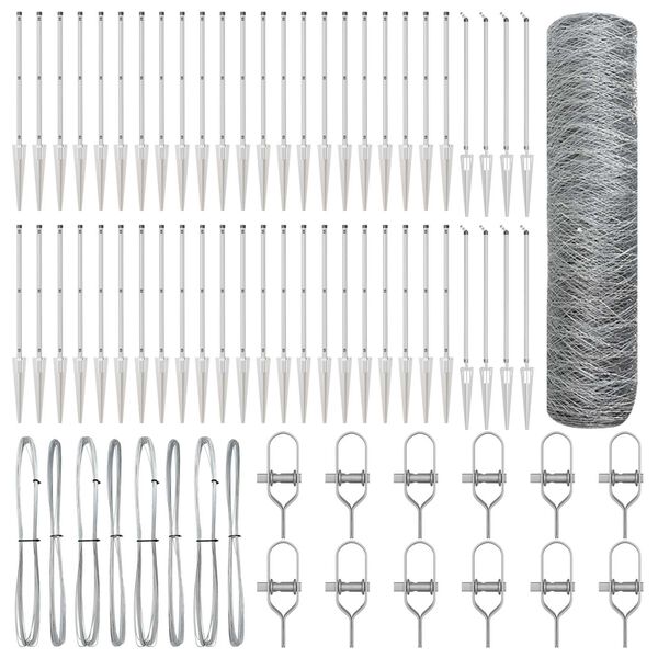 vidaXL Aitalatu Hopea 100 x 0,5 m (50 mm verkko) Ter&auml;s